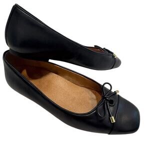 Vionic Klara 10 orthotic leather bow detail ballet flats 3046